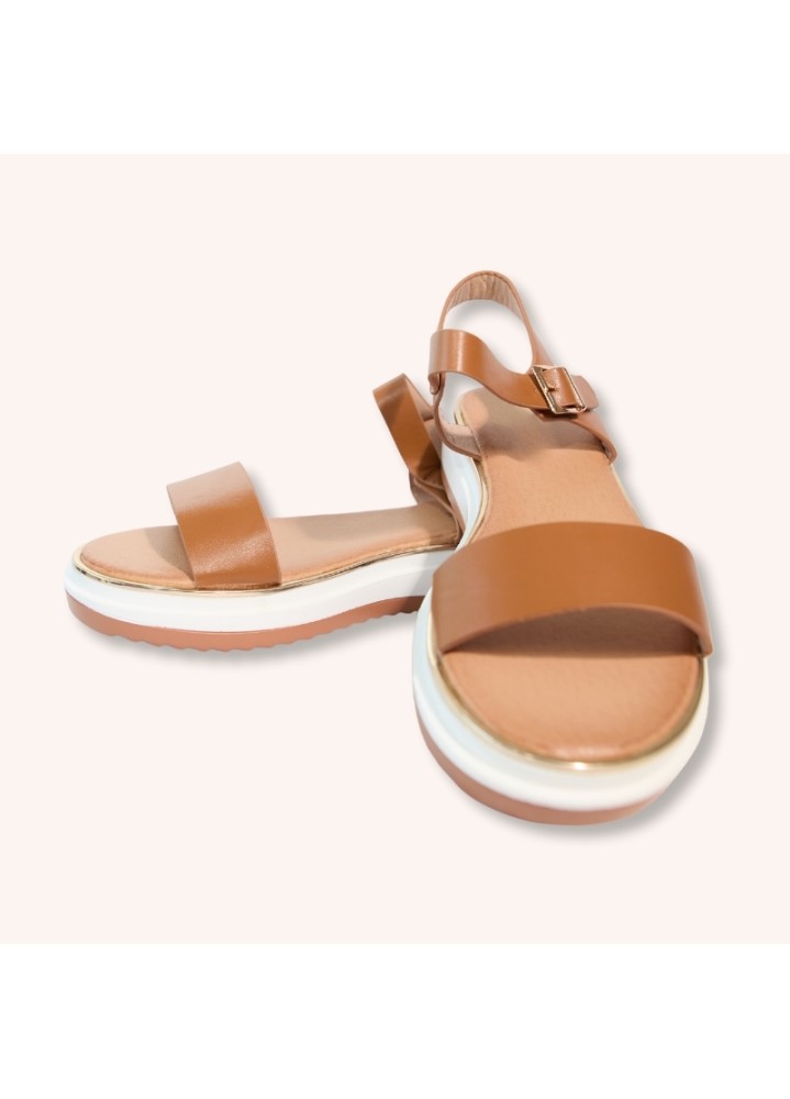 Sandales compensées à boucle