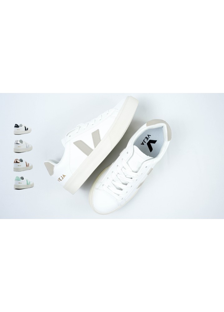 Baskets en cuir sans chrome VEJA campo