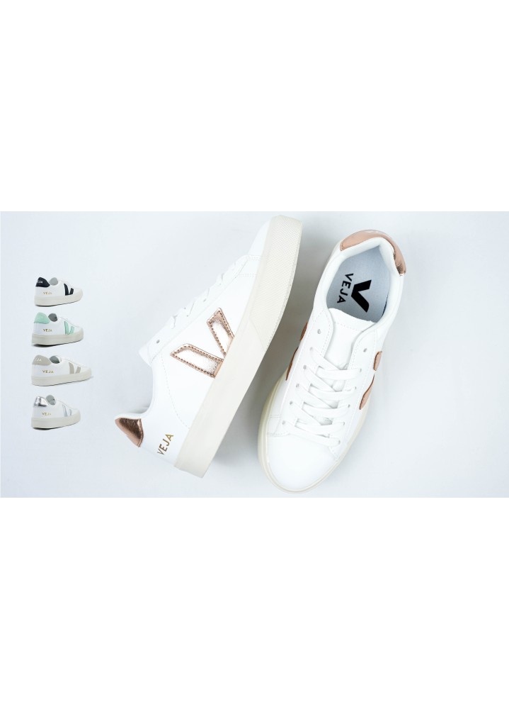 Baskets en cuir sans chrome VEJA campo