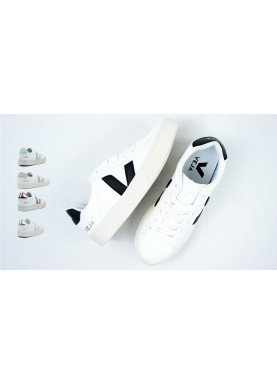 Baskets en cuir sans chrome VEJA campo