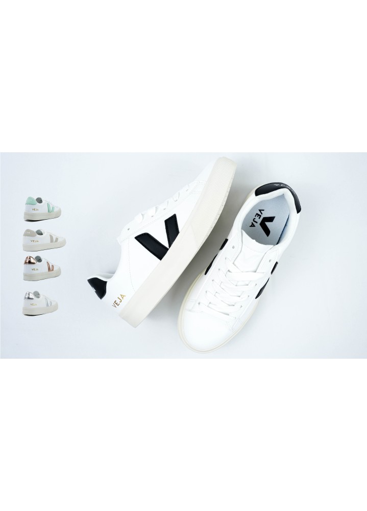 Baskets en cuir sans chrome VEJA campo