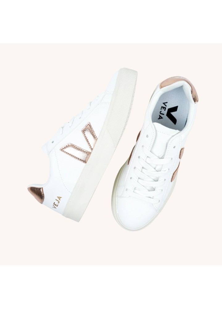 Baskets en cuir sans chrome VEJA campo