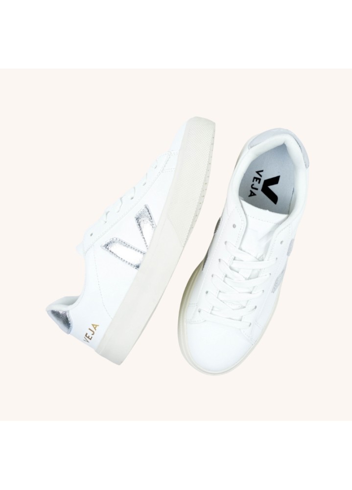 Baskets en cuir sans chrome VEJA campo