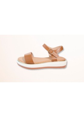 Sandales compensées à boucle