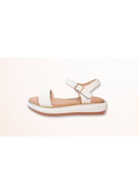 Sandales compensées à boucle