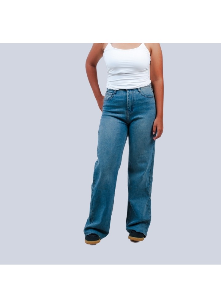 Jean pattes d'éléphant bleu foncé