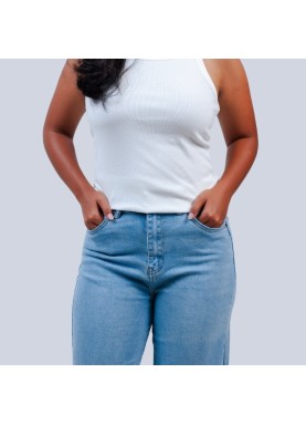 Débardeur uni à col rond avec soutien