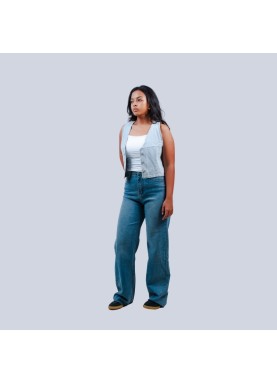 Jean à jambe droite