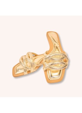 Sandales plates entrelacées