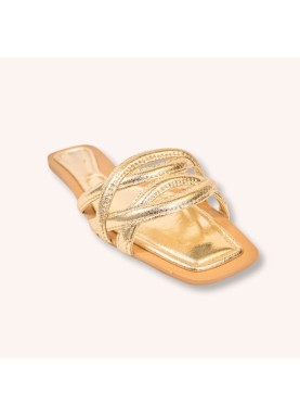 Sandales plates entrelacées